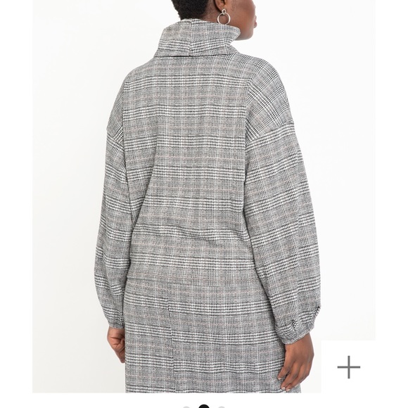 Eloquii Funnel and Plaid Top sz 18/20 - Picture 2 of 4